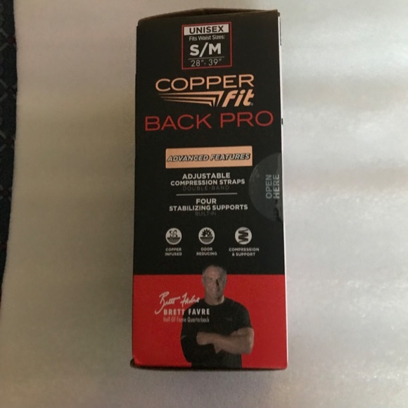 Copper Fit Back Pro Copper Infused Unisex Back Belt Size S/M 28”-39” - Picture 4 of 12